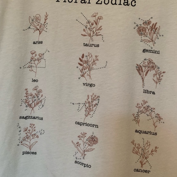 Floral Zodiac Tshirt - Picture 2 of 3